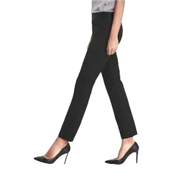 Banana Republic Women's Black Viscose/Cotton/Spandex Ryan Fit Tuxedo Pants - Picture 1 of 15